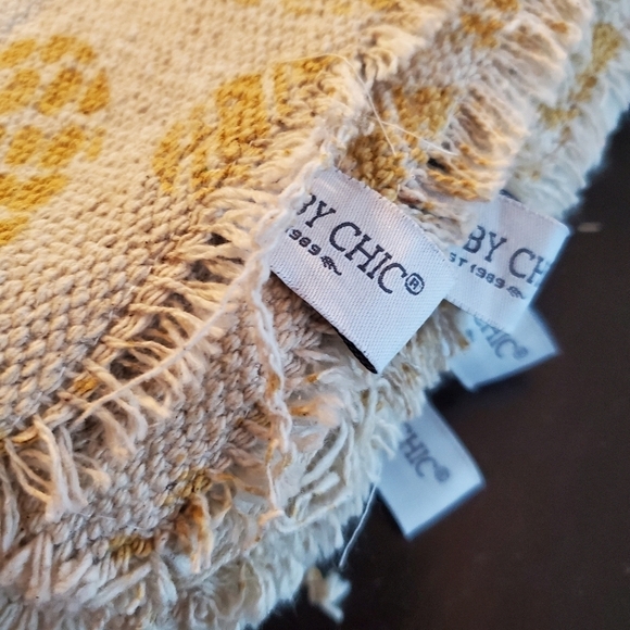 NWT Shabby Chic Set of 4 Placemats Natural Cotton Stamped Easter Eggs Raw Edges - Picture 4 of 6